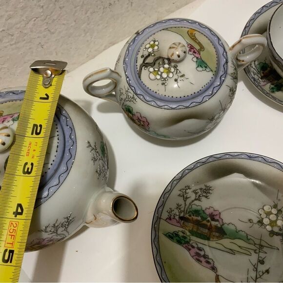 Vintage, Hand Painted Japanese Tea Set Antique - Picture 12 of 16